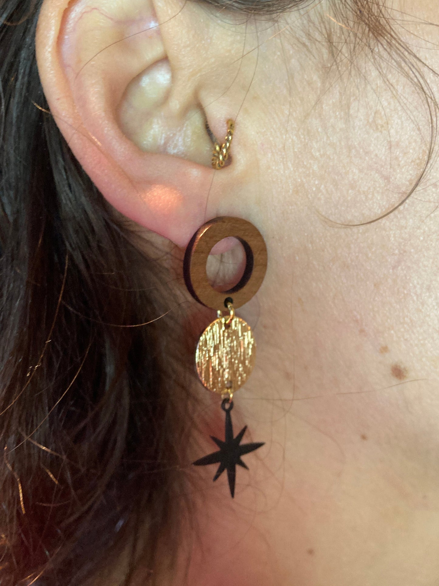 Oorbellen 'magic star & moon'