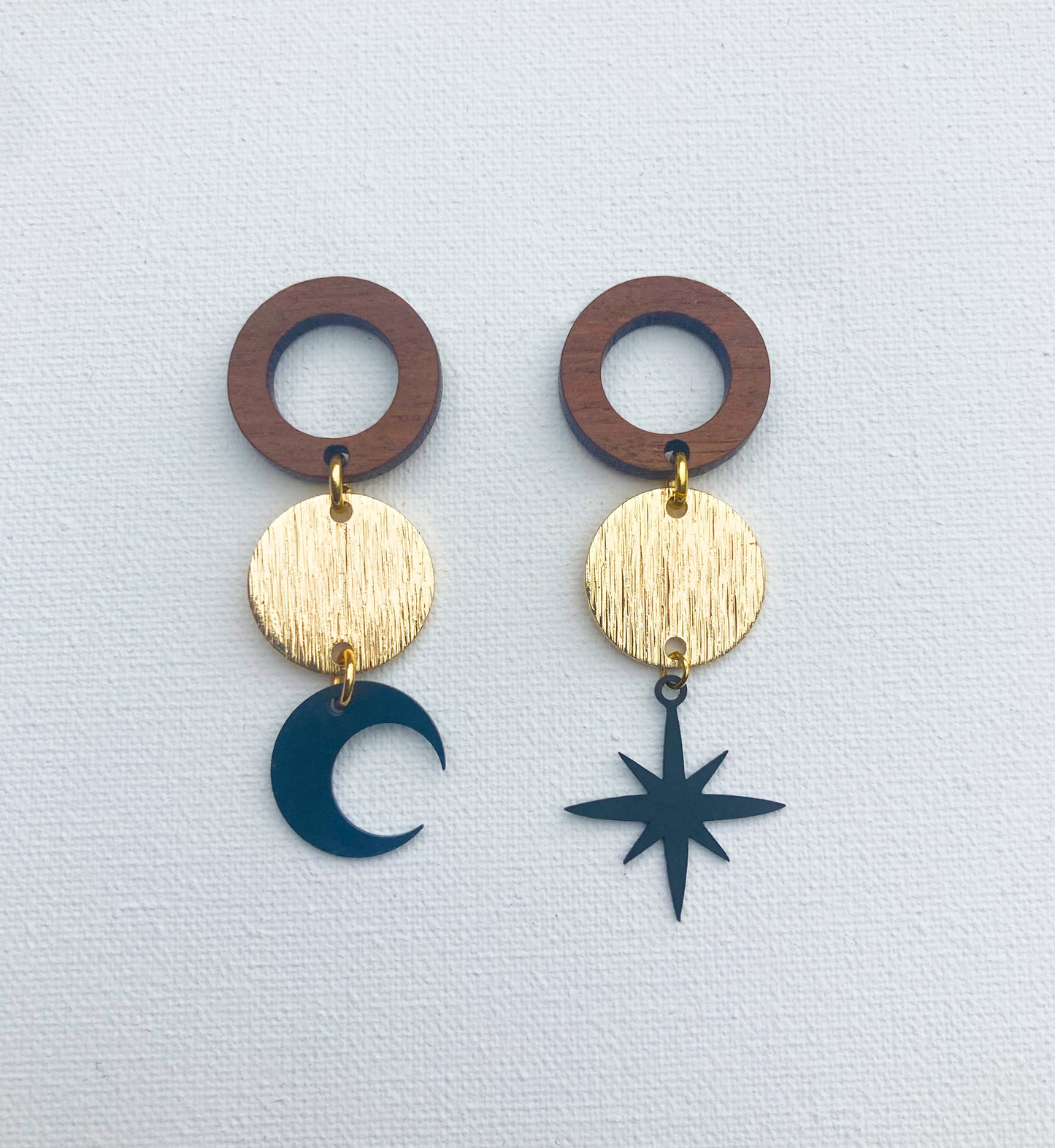 Oorbellen 'magic star & moon'