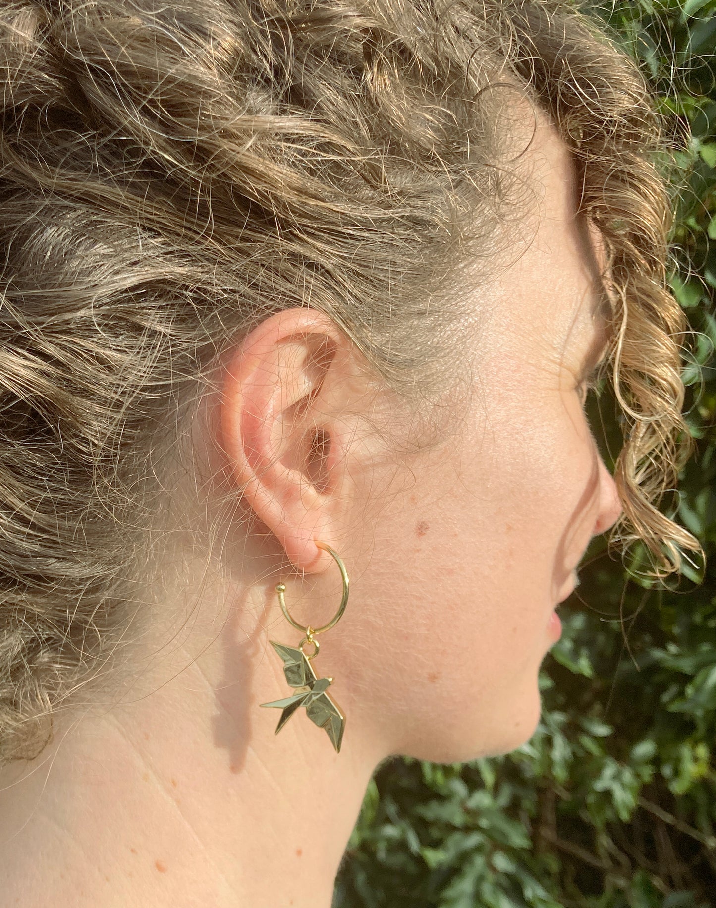 Birds - 18k vergulde half hoops