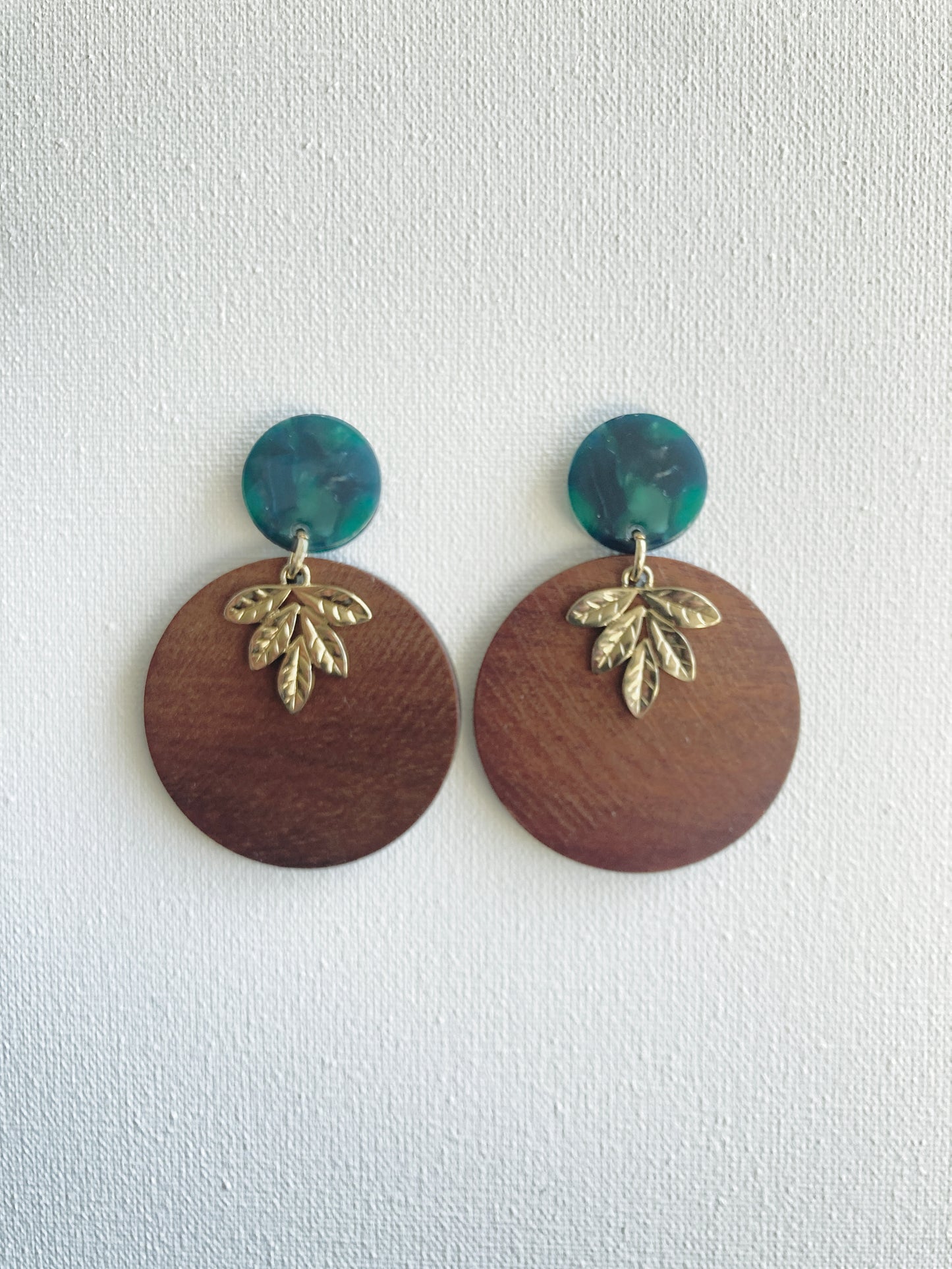 Houten oorbellen