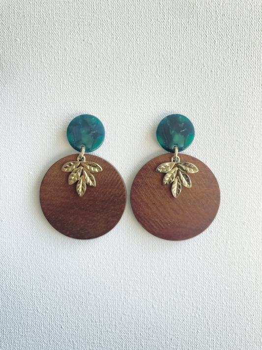 Houten oorbellen