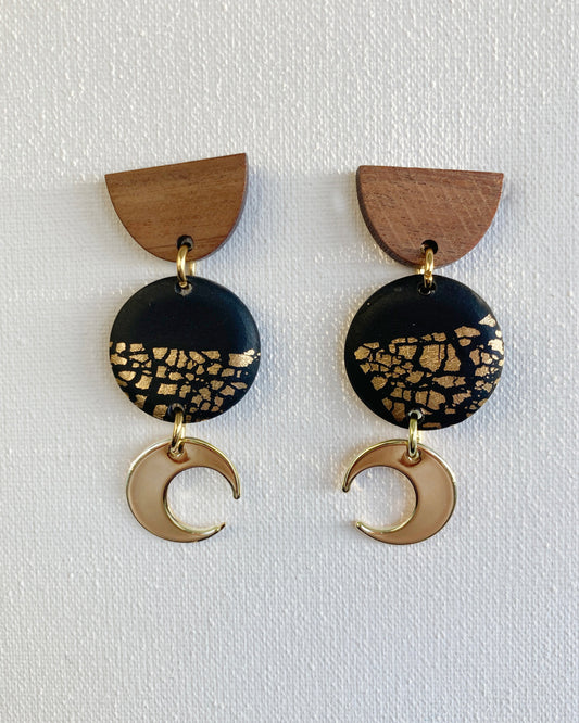 Oorbellen 'sparkling moon'