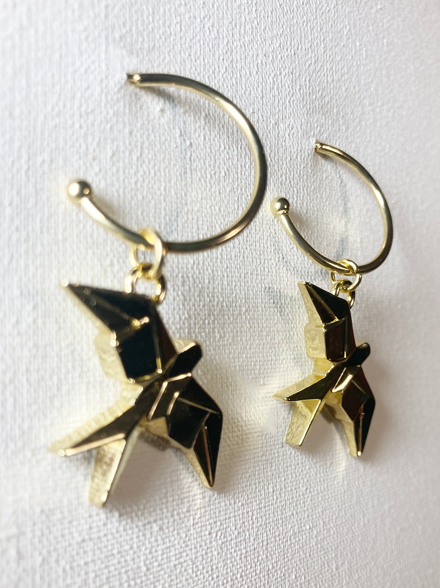 Birds - 18k vergulde half hoops