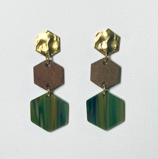 Hexagon - Seventies green
