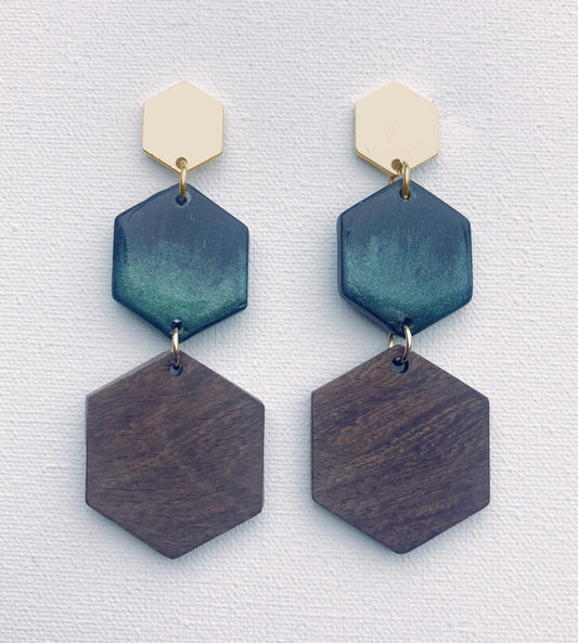 Hexagon 'wood & shine'